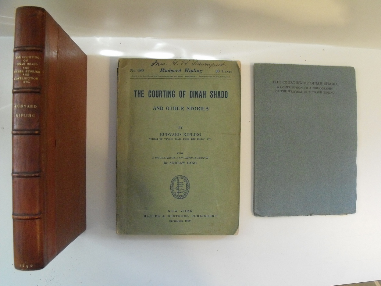 Image for Courting of Dinah Shadd and other stories AND The Courting of Dinah Shadd: A Contribution to a Bibliography of the Writings of Rudyard Kipling.  FirstAmerican Edition.