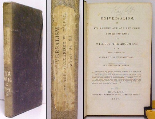 Universalism in its Modern and Ancient Form, Brought to the Test; and Without The Argument from Aion, Aionios, &c. Shown to be Unscriptural. First Edition Image for Universalism in its Modern and Ancient Form, Brought to the Test; and Without The Argument from Aion, Aionios, &c. Shown to be Unscriptural. First Edition