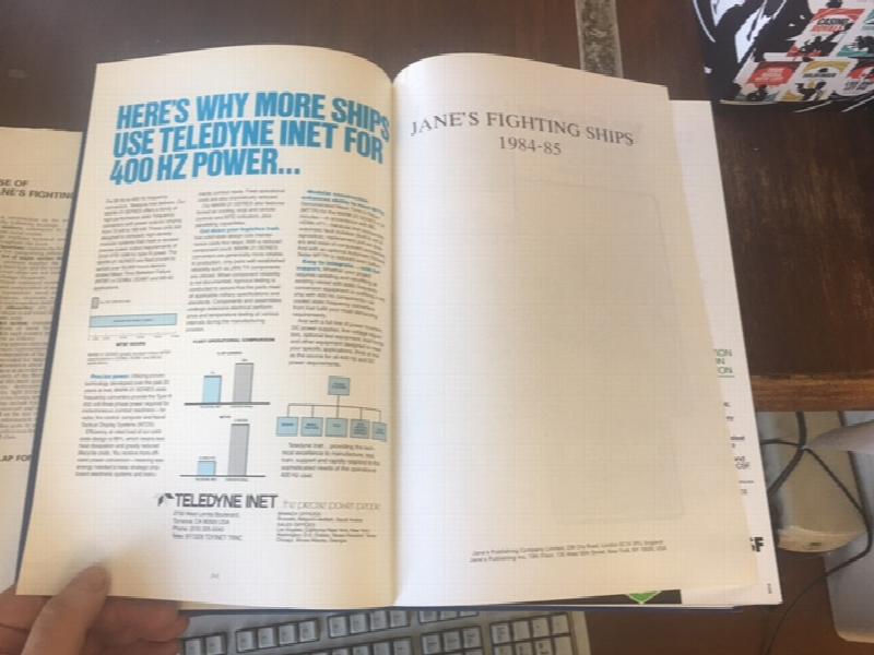 Jane's Fighting Ships 1984-85. British Edition in dust jacket