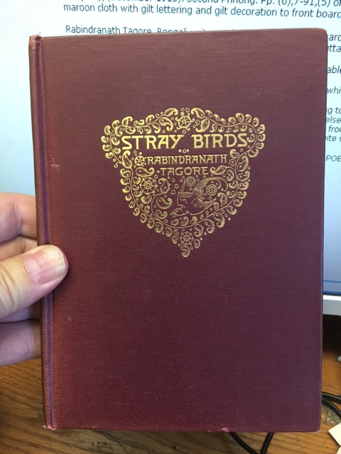 Stray Birds. Second Printing, Hardcover, SIGNED.