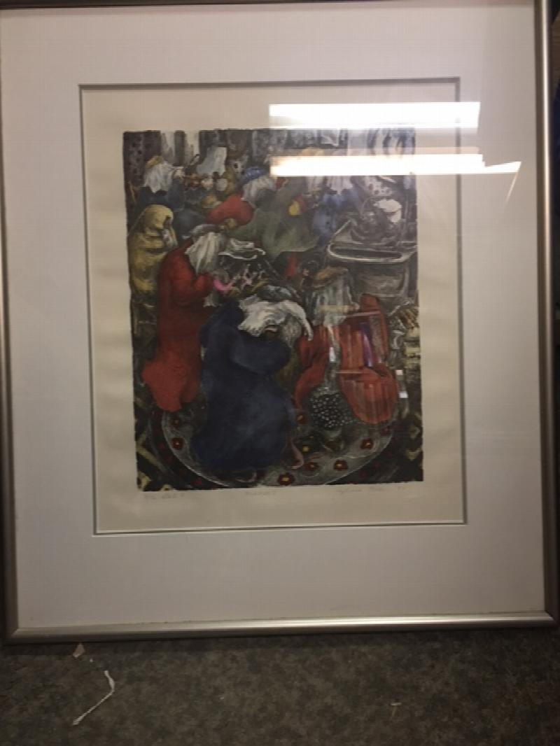 Mummers. A lithograph, signed and numbered