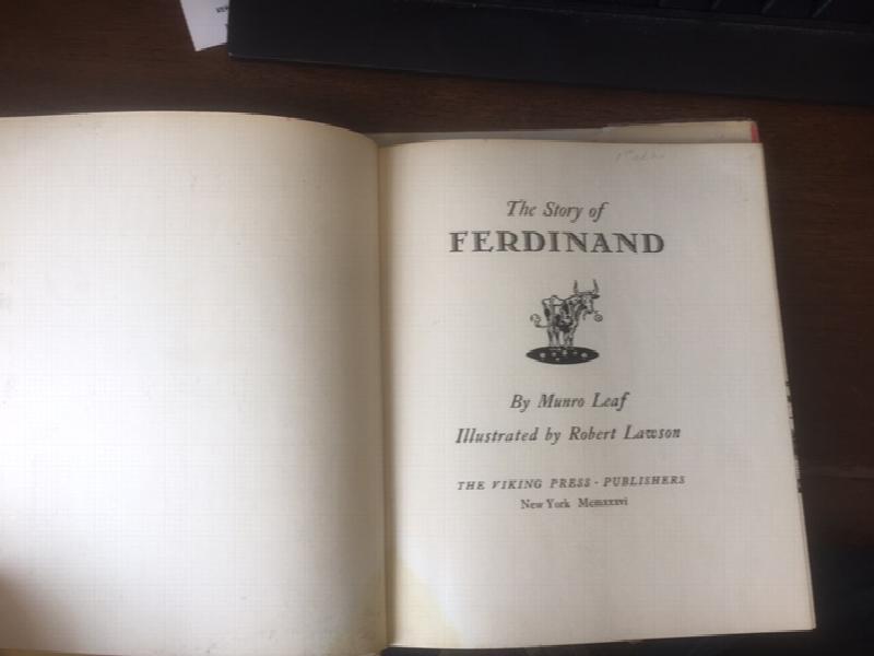 Image for The Story of Ferdinand.  First Edition in dust jacket