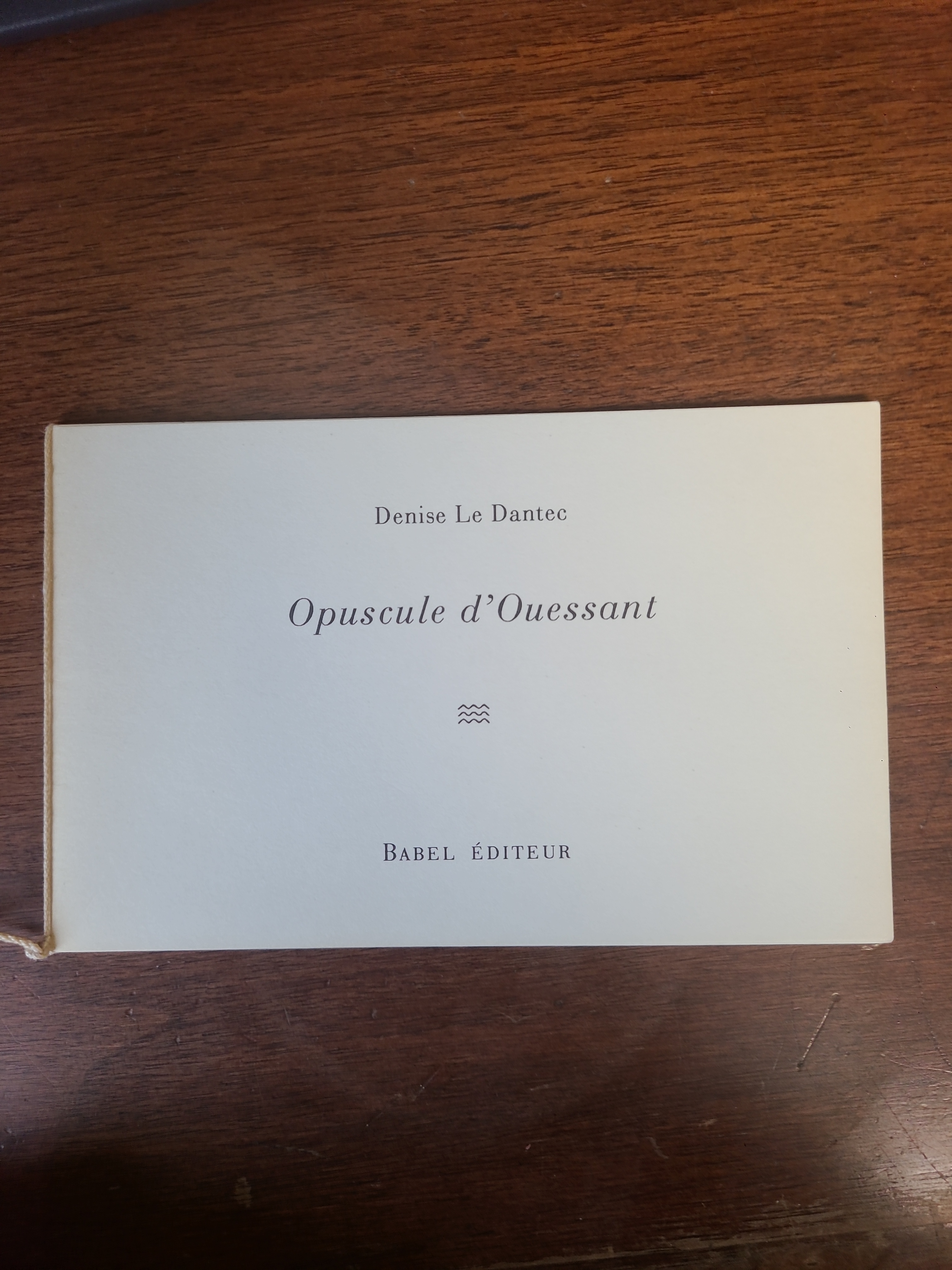 Opuscule d'Ouessant.