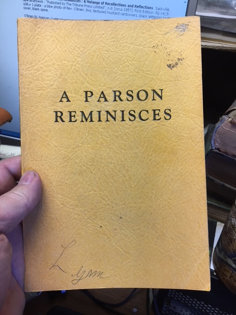 Image for A Parson Reminisces : A Melange of Recollections and Reflections. First Edition