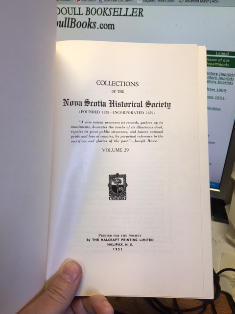 Collections of the Nova Scotia Historical Society Volume 29
