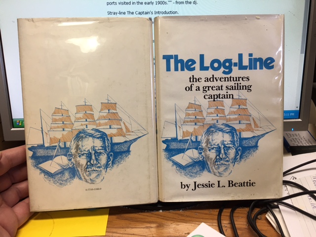 Log-Line : The Adventures of a Great Sailing Captain. First Edition in dustjacket.