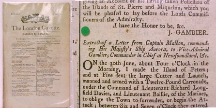 Image for Copy of a Letter from Vice-Admiral Gambier, Commander in Chief of His Majesty's Ships and Vessels at Newfoundland, to Sir Evan Nepean, Bart, dated on board the Isis, at St.John's, the 20th August 1803 Copy of a Letter from Vice-Admiral Gambier, Commander in Chief of His Majesty's Ships and Vessels at Newfoundland, to Sir Evan Nepean, Bart, dated on board the Isis, at St.John's, the 20th August 1803
