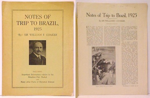Image for Notes of Trip to Brazil, 1925. First Edition Notes of Trip to Brazil, 1925. First Edition