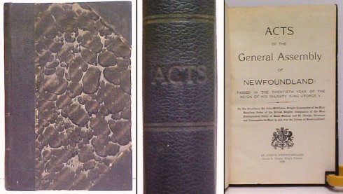Image for Acts of the General Assembly of Newfoundland 1929 