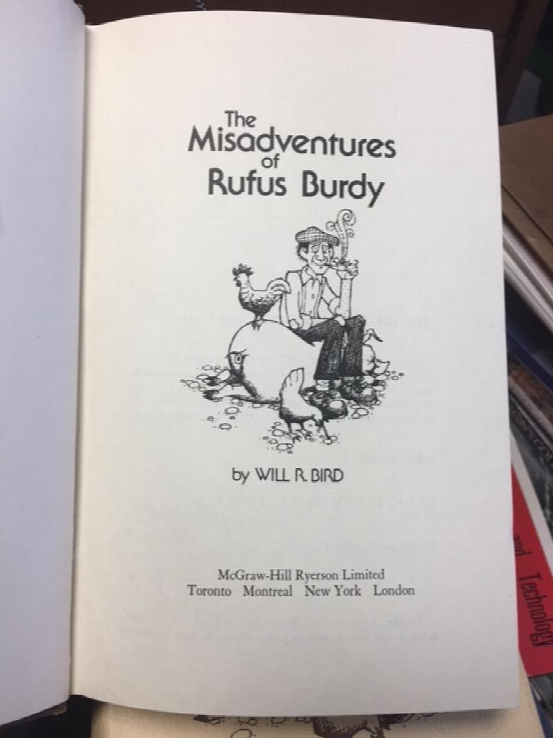 The Misadventures of Rufus Burdy. First Edition in dust jacket