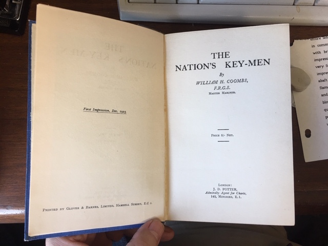 The Nation's Key Men. First Edition, Signed