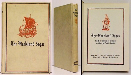 Image for Markland Sagas. With a Discussion of their Relation to Nova Scotia . 1/300. signed by Jones and Raddall Markland Sagas. With a Discussion of their Relation to Nova Scotia . 1/300. signed by Jones and Raddall