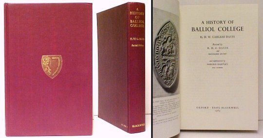 Image for History of Balliol College. 1st thus History of Balliol College. 1st thus
