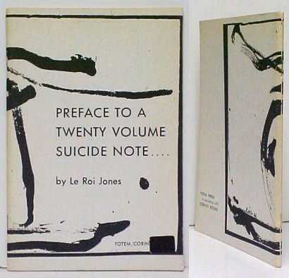 Image for Preface to a Twenty Volume Suicide Note. First Edition, 1st state. wrappers