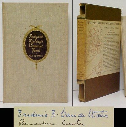 Rudyard Kipling's Vermont Feud. US in poor slipcase