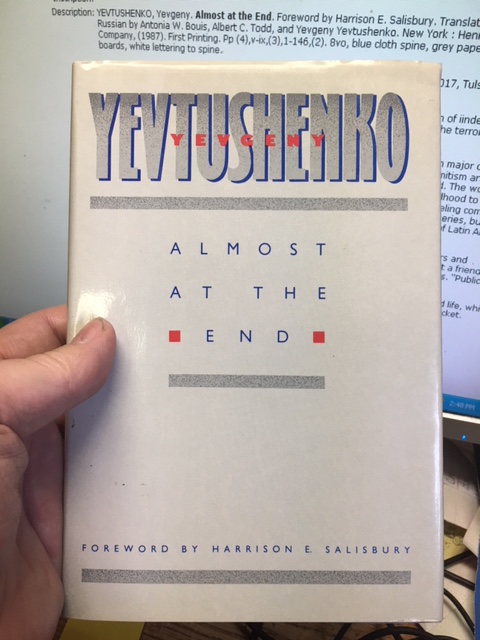 Image for Almost at the End. First American Edition in dustjacket, Signed