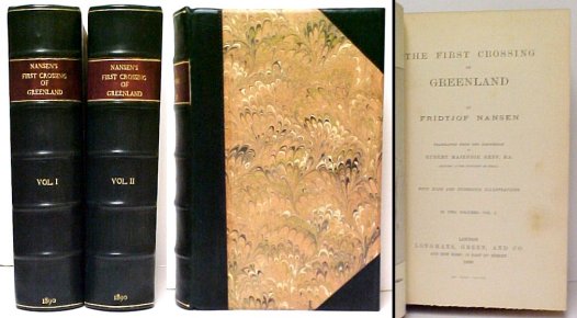 Image for First Crossing of Greenland. 1st ed, rebound in half leather