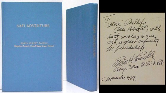 Safi Adventure : The First Operation of A Famous Regimental Combat Team. 2nd printing,, signed pres. copy.