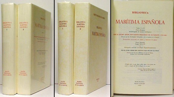 Image for Biblioteca Maritima Espanola : Parte Primera: Biobibliografía de autores Iusohispanos. repr 2 vols in dj.