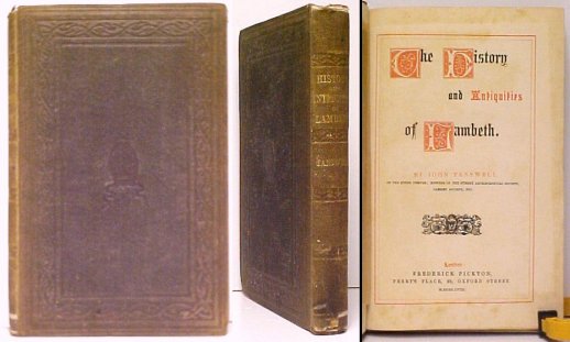 Image for History and Antiquities of Lambeth. signed pres copy. History and Antiquities of Lambeth. signed pres copy.