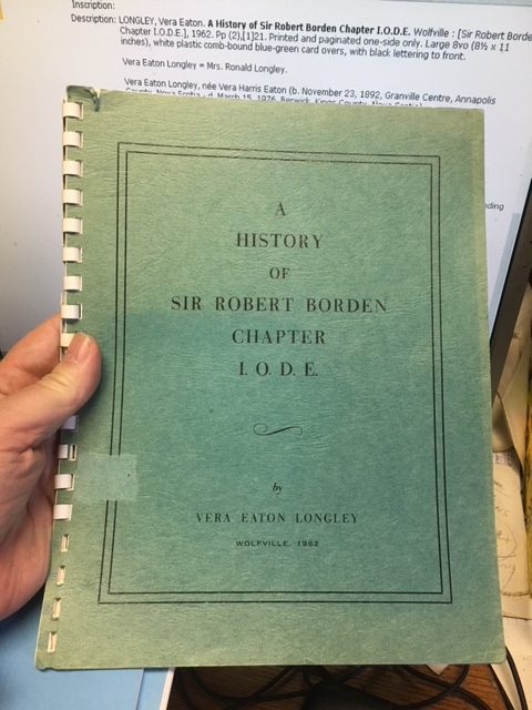 Image for A History of Sir Robert Borden Chapter I.O.D.E. First Edition. A History of Sir Robert Borden Chapter I.O.D.E. First Edition.