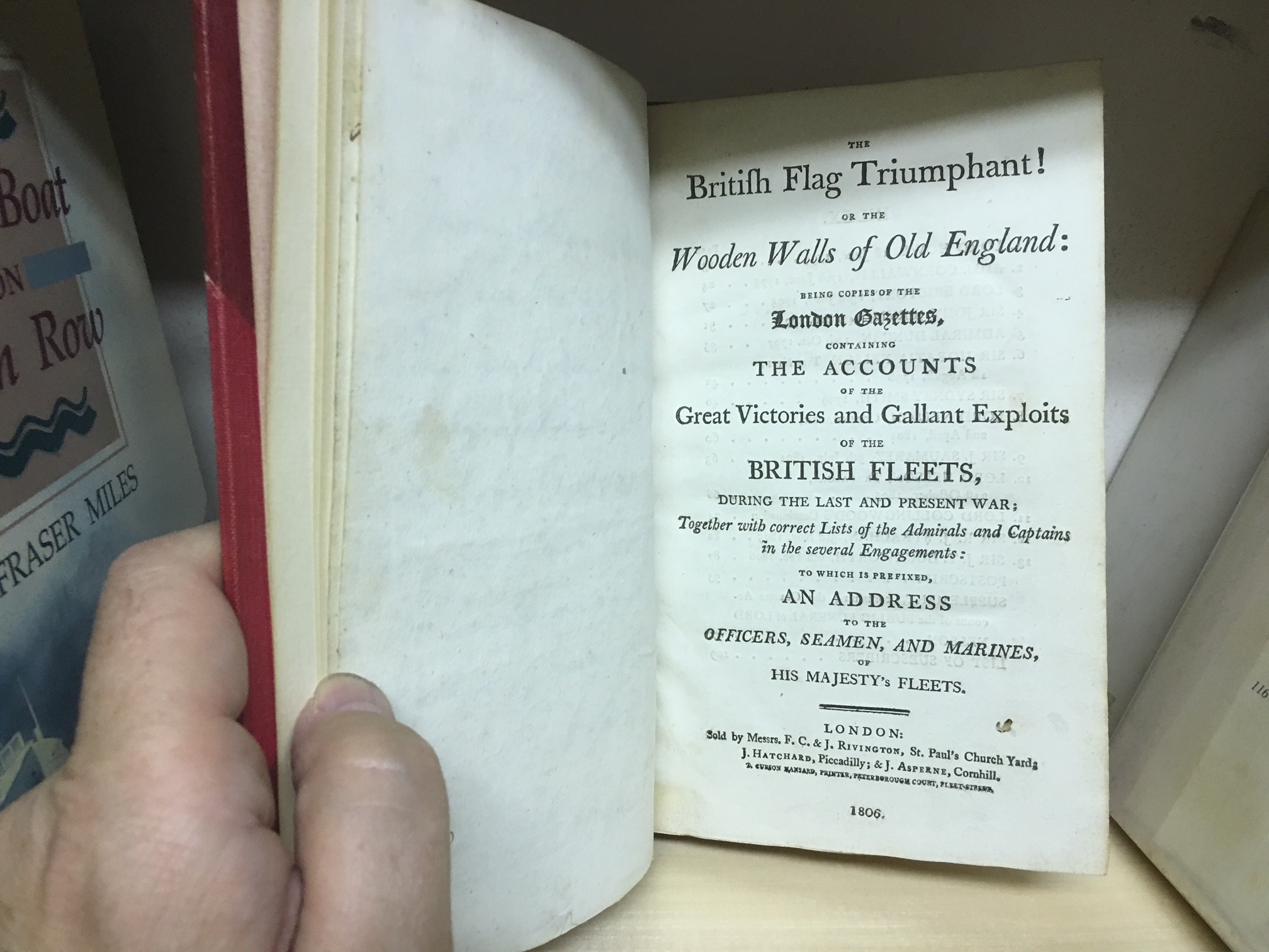 British Flag Triumphant! or, The Wooden Walls of Old England: Being Copiesof the London Gazettes, Containing the Accounts of the Great Victories and Gallant Exploits of the British Fleets, During the Last and Present War. F irst Edition Image for British Flag Triumphant! or, The Wooden Walls of Old England: Being Copiesof the London Gazettes, Containing the Accounts of the Great Victories and Gallant Exploits of the British Fleets, During the Last and Present War. F irst Edition