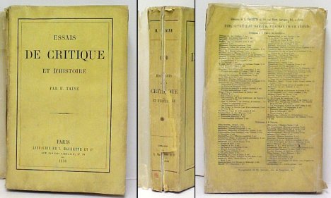 Essais de Critique et d'Histoire. 1st ed.