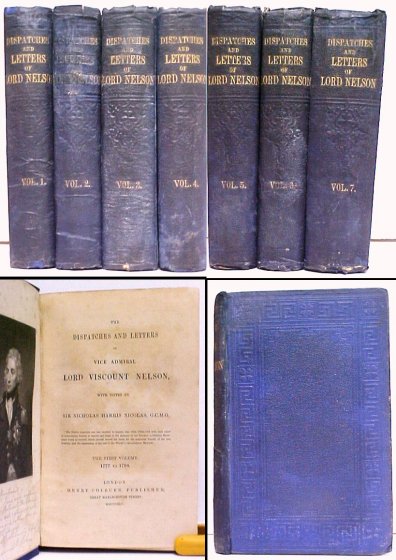 Dispatches and Letters of Vice Admiral Lord Viscount Nelson. ex-lib 7 vols. Image for Dispatches and Letters of Vice Admiral Lord Viscount Nelson. ex-lib 7 vols.