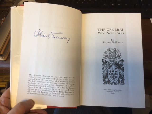 The General Who Never Was First Edition in dust jacket, Signed