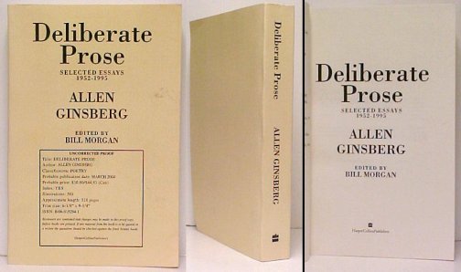 Image for Deliberate Prose: Selected Essays 1952-1995. proof.