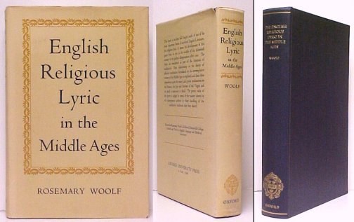 Image for English Religious Lyric in the Middle Ages. in dj.