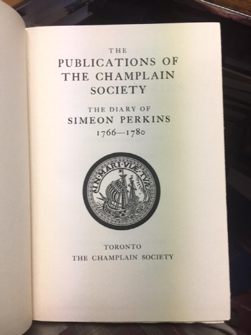 The Diary of Simeon Perkins. 5 volume set