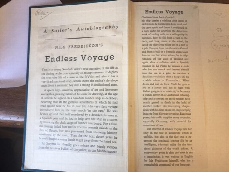 Endless Voyage : The Autobiography of a Sailor. First Edition