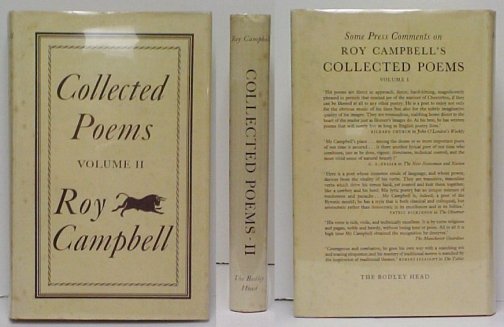 Collected Poems of Roy Campbell. Vol. 2 only. 1st UK in dj Image for Collected Poems of Roy Campbell. Vol. 2 only. 1st UK in dj