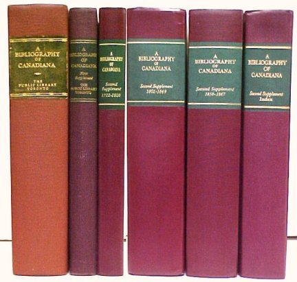 Image for Bibliography of Canadiana. 6 vols complete. Bibliography of Canadiana. 6 vols complete.