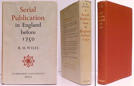 Serial Publication in England Before 1750. signed in dj. Image for Serial Publication in England Before 1750. signed in dj.
