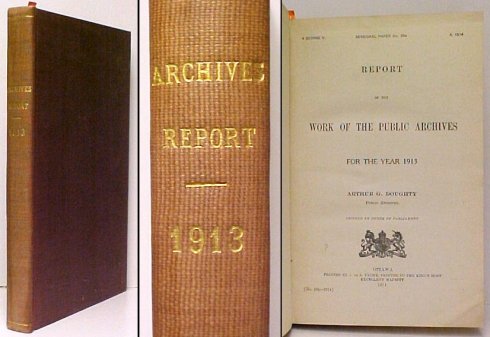 Image for Report of the Work of the Public Archives for the Year 1913