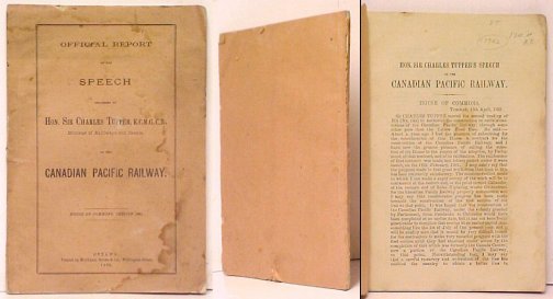 Image for Official Report of the Speech Delivered by Hon. Sir Charles Tupper, K.C.M.G., C.B., on the Canadian Pacific Railway Official Report of the Speech Delivered by Hon. Sir Charles Tupper, K.C.M.G., C.B., on the Canadian Pacific Railway