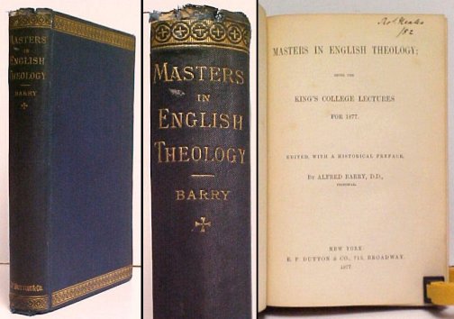 Image for Masters in English Theology, Being the King's College Lectures for 1877