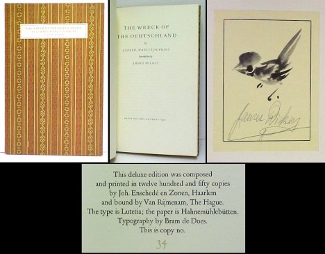 Image for Wreck of the Deutschland. deluxe ed. signed by Dickey.