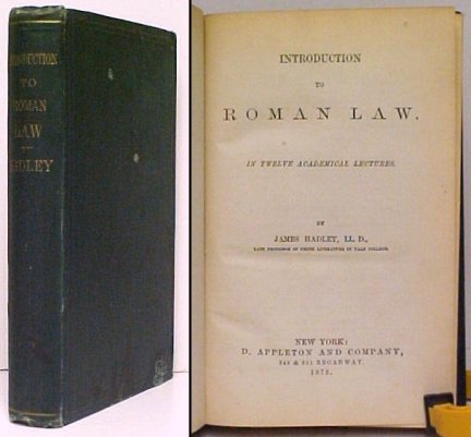 Image for Introduction to Roman Law : in Twelve Academical Lectures
