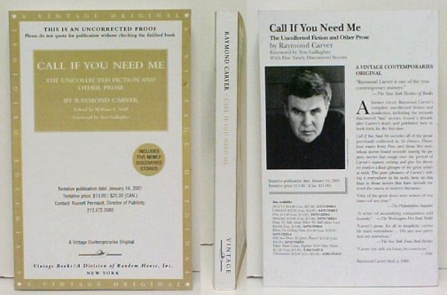 Call If You Need Me. proof