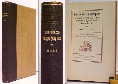 Image for Bibliotheca Typographica : In usum eorum qui Libros amant : A List of BooksAbout Books. signed ltd ed