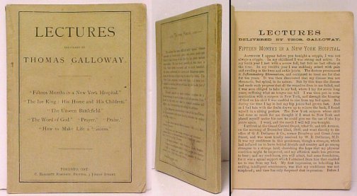 Lectures delivered by Thomas Galloway