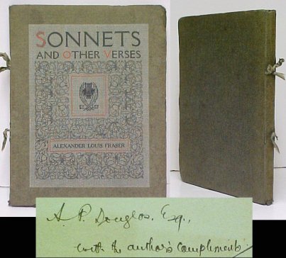 Image for Sonnets and Other Verses. signed Sonnets and Other Verses. signed