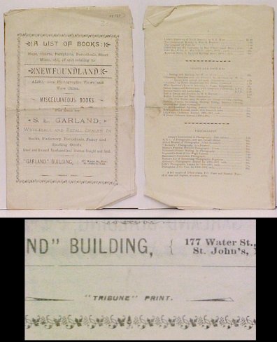 List of Books : Maps, Charts. Pamphlets, Periodicals, Sheet Music, etc., ofand relating to Newfoundland