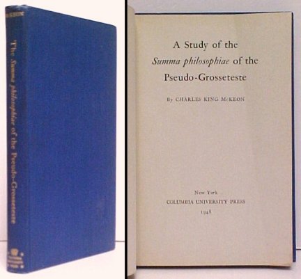 Study of the Summa philosophiae of the Pseudo-Grosseteste