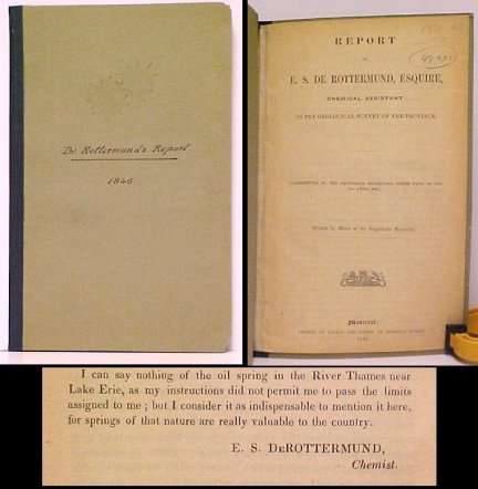 Report of E.S. de Rottermund, Esquire, Chemical Assistant to the Geological Survey of the Province