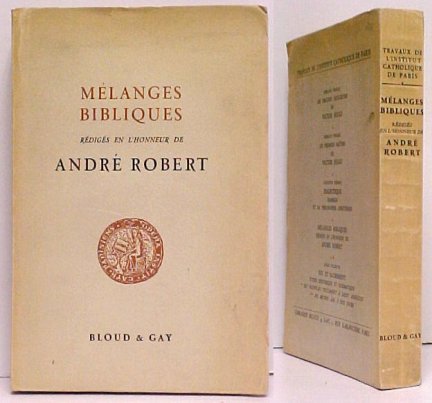 Image for Mélanges Bibliques rédigés en l'honeur de André Robert 