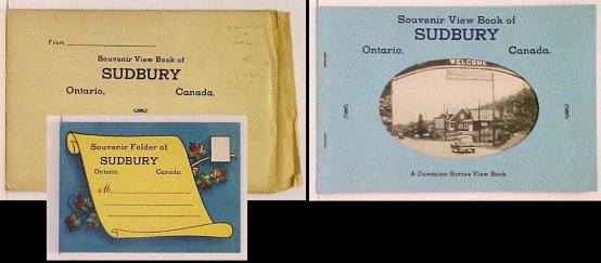 Souvenir View Book of Sudbury, Ontario, Canada. with souvenir folder